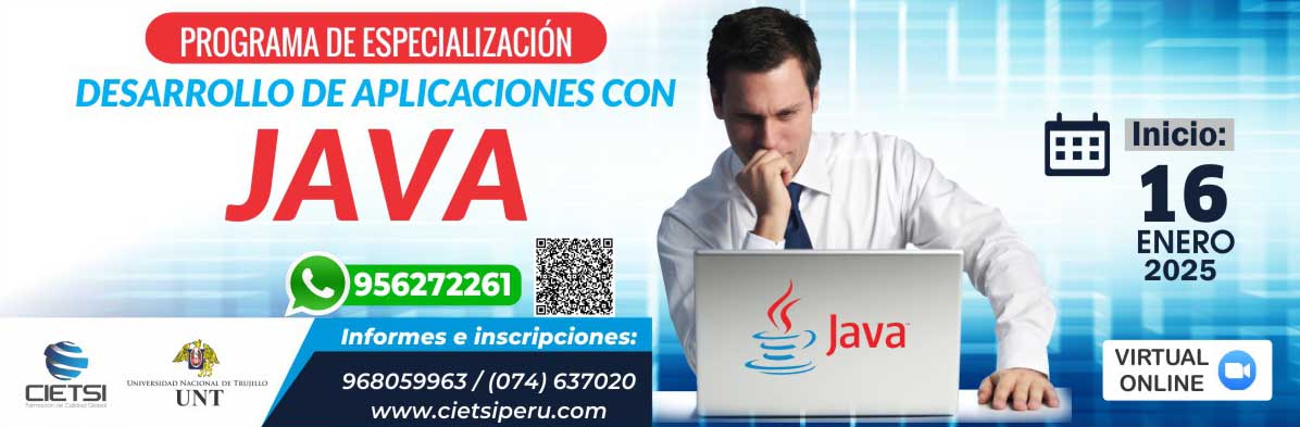 PROGRAMA DE ESPECIALIZACIÓN EN DESARROLLO DE APLICACIONES CON JAVA 2025